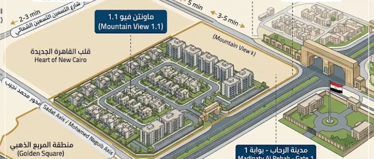 1.1 Mountain View 1.1 New Cairo master plan