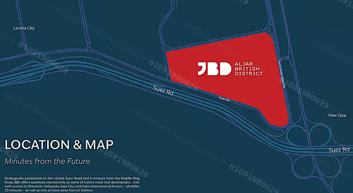 كمبوند الجار بريتيش ديستريكت الشروق master plan