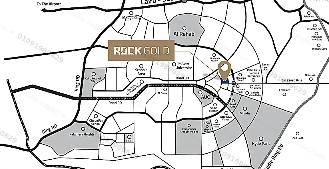 Rock Gold mall New Cairo master plan