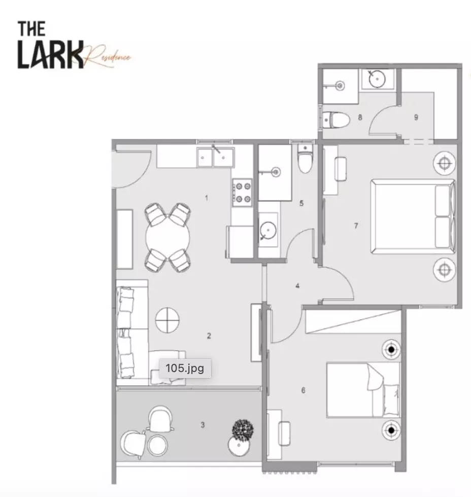Penthouse · 3 Bedrooms · 105–143 m² in كمبوند ذا لارك التجمع الخامس 2026 Compound The Lark New Cairo