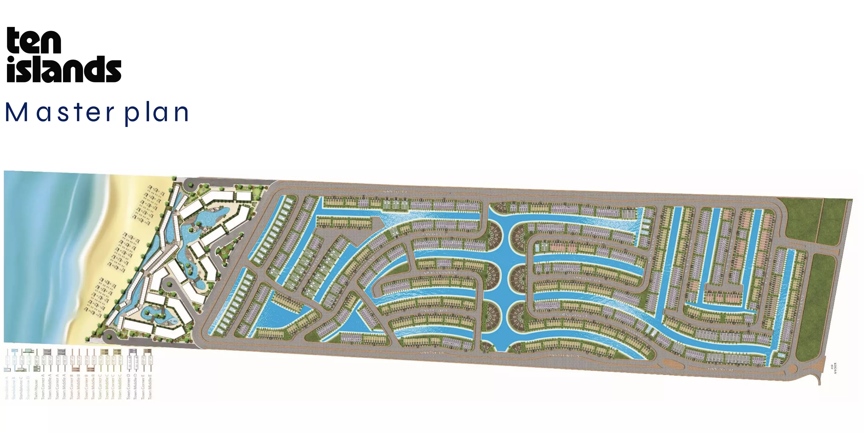 قرية تن ايلاندز راس الحكمة الساحل الشمالي master plan