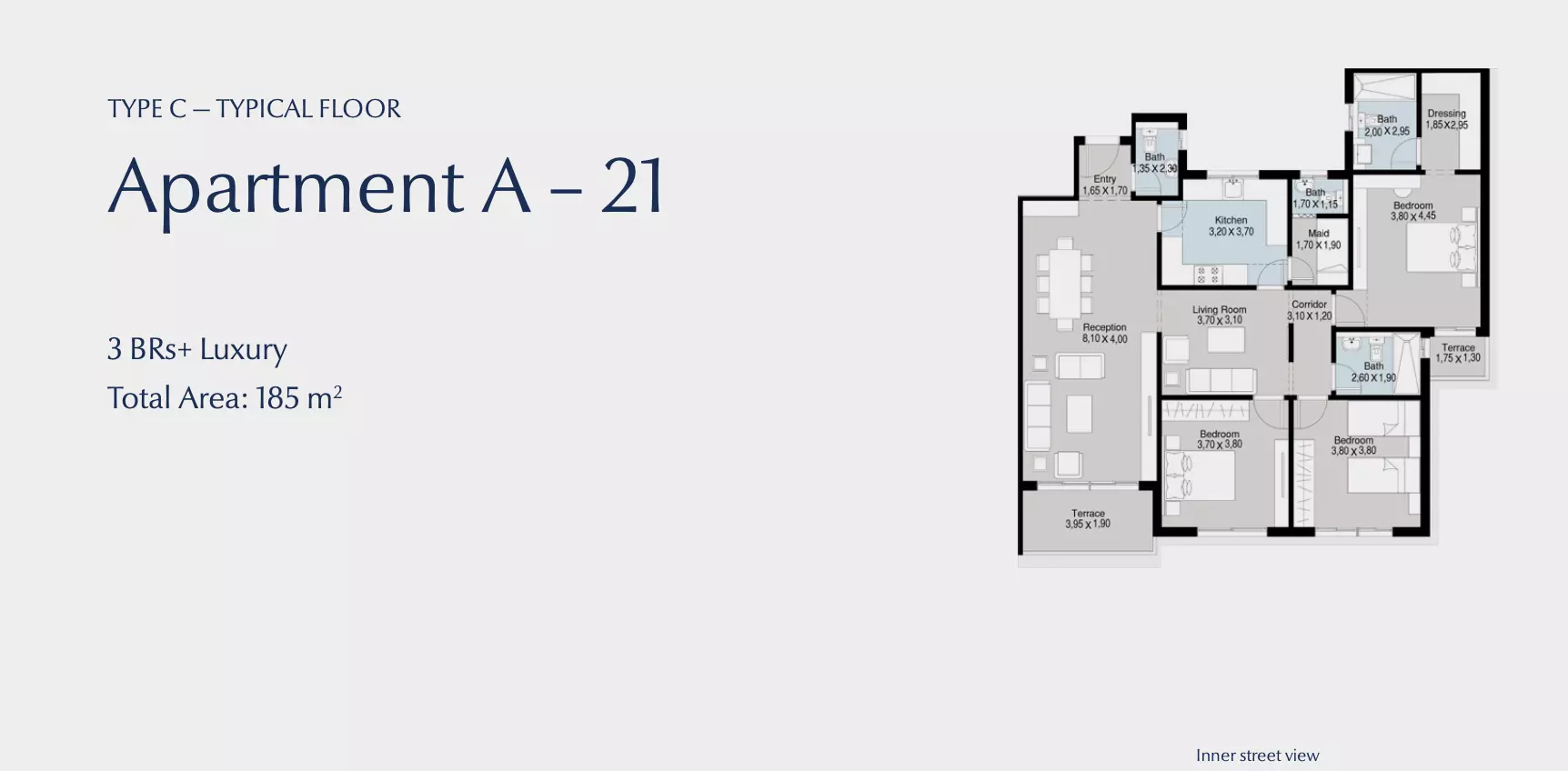 شقة · 3 غرف · 145–205 م² في كمبوند بلو تري التجمع الخامس 2026 Compound Blue Tree New Cairo 4