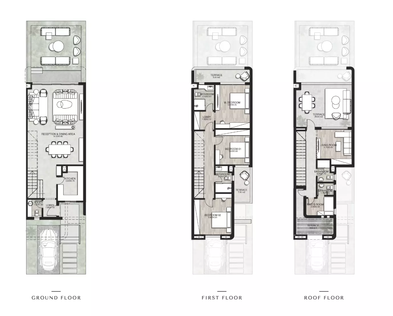 تاون هاوس · 3 غرف · 204–229 م² في Kukun Mostakbal City Compound by TLD 3