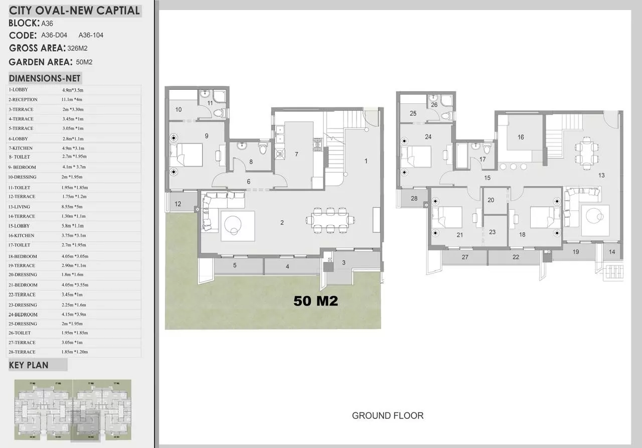 دوبلكس · 3 غرف · 186–383 م² في كمبوند سيتي اوفال العاصمة الإدارية 2026 Compound City Oval New Capital 2