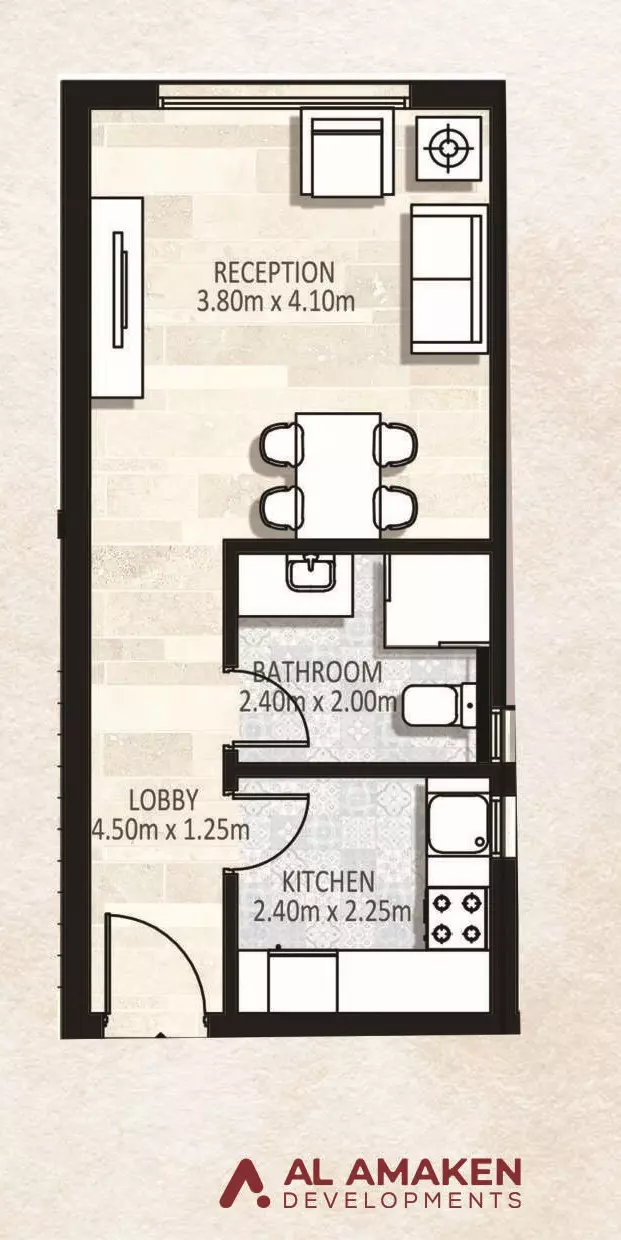 Apartment · 1 Bedroom · 49–56 m² in Rouh Compound New Zayed by Al Amaken Developments 2