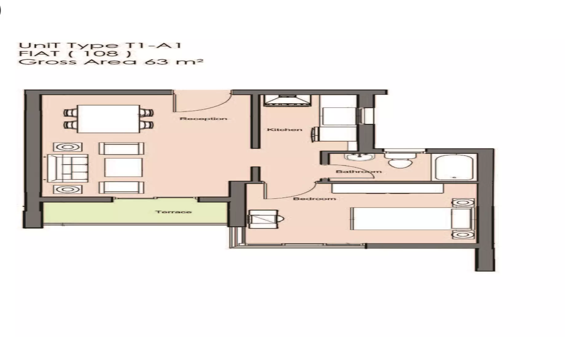 شقة · غرفتين · 103–108 م² في Nyoum Compound Mostakbal City by ADH Developments 4