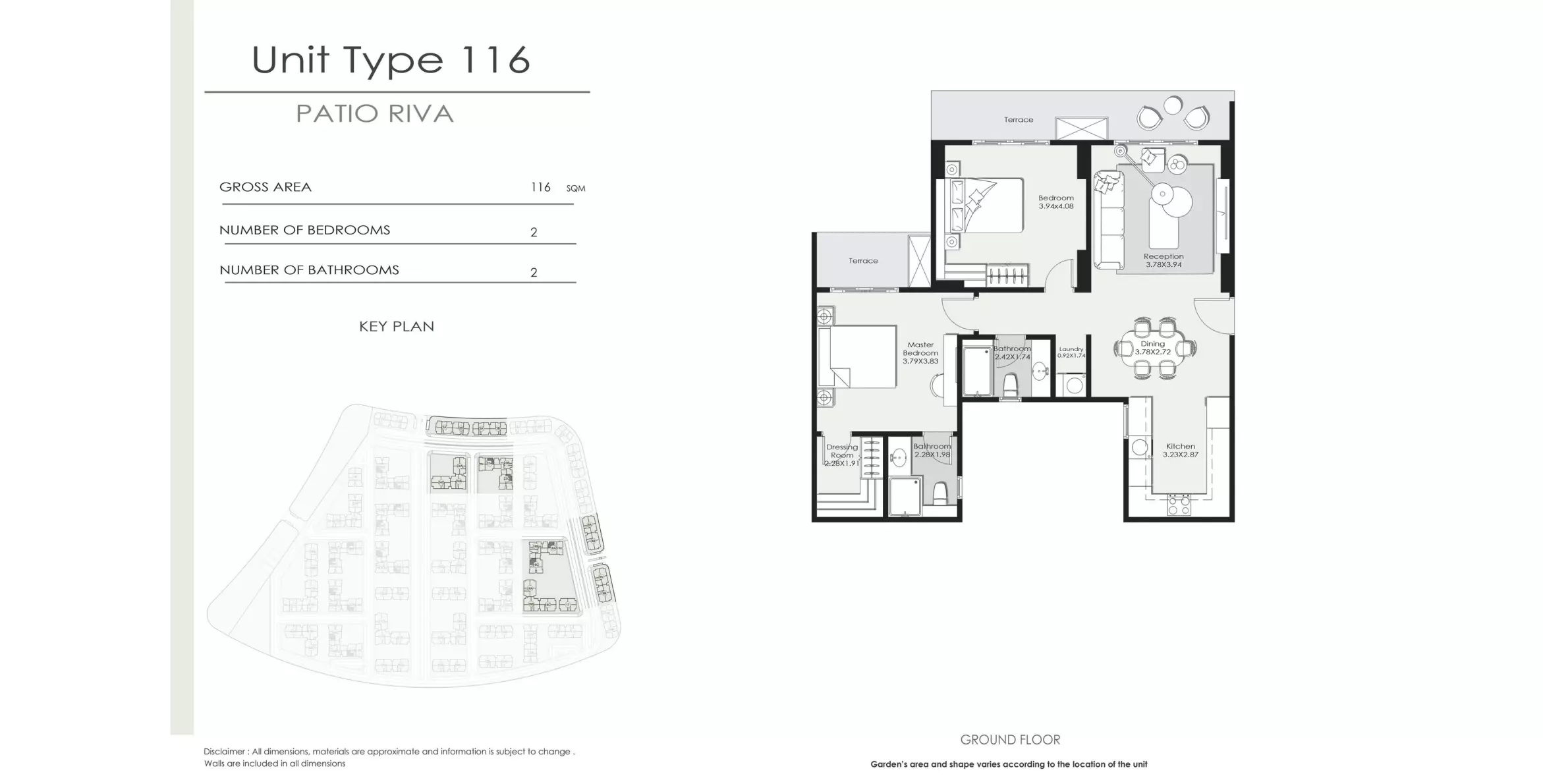 شقة · غرفتين · 112–137 م² في El Patio Riva Compound by La Vista 3