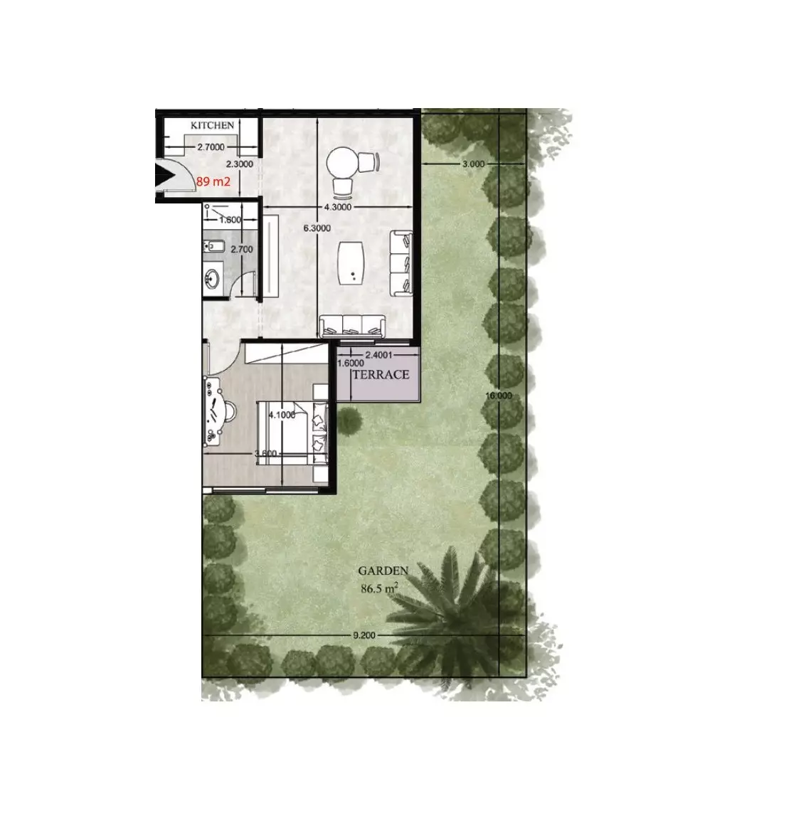 شقة · غرفة · 88–90 م² في Queen land compound New Capital by Euphoria Group 2
