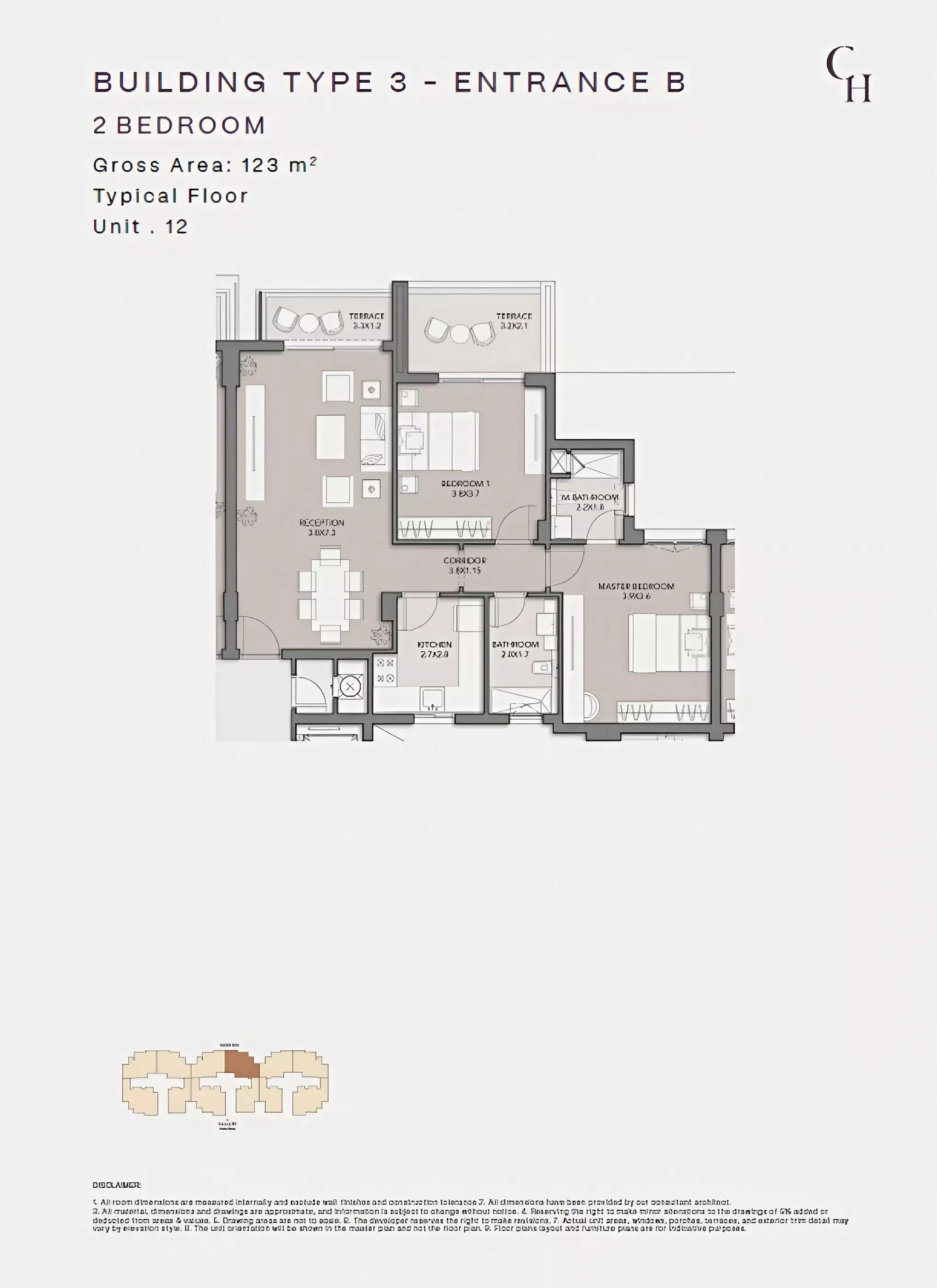 شقة · غرفتين · 109–154 م² في Club Hills Residence 2