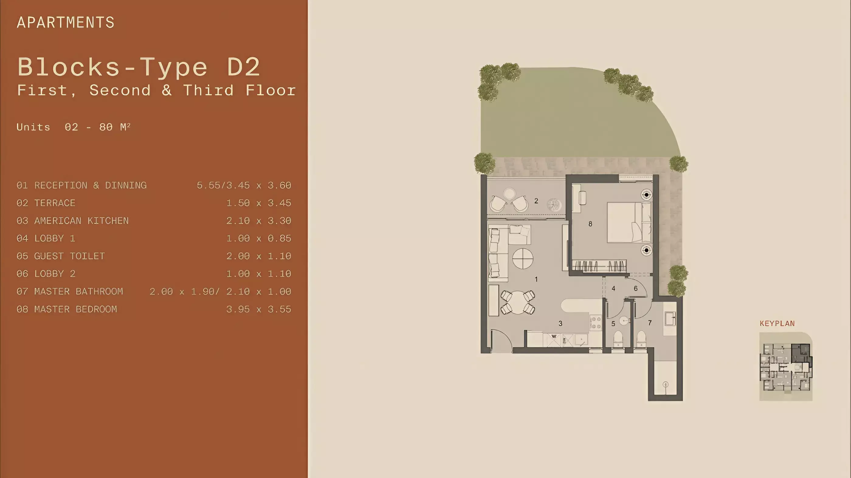 Apartment · 1 Bedroom · 80 m² in Q Hills