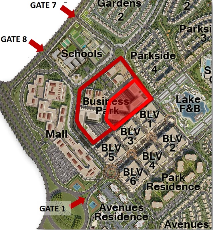 منطقة ميفيدا التجارية master plan