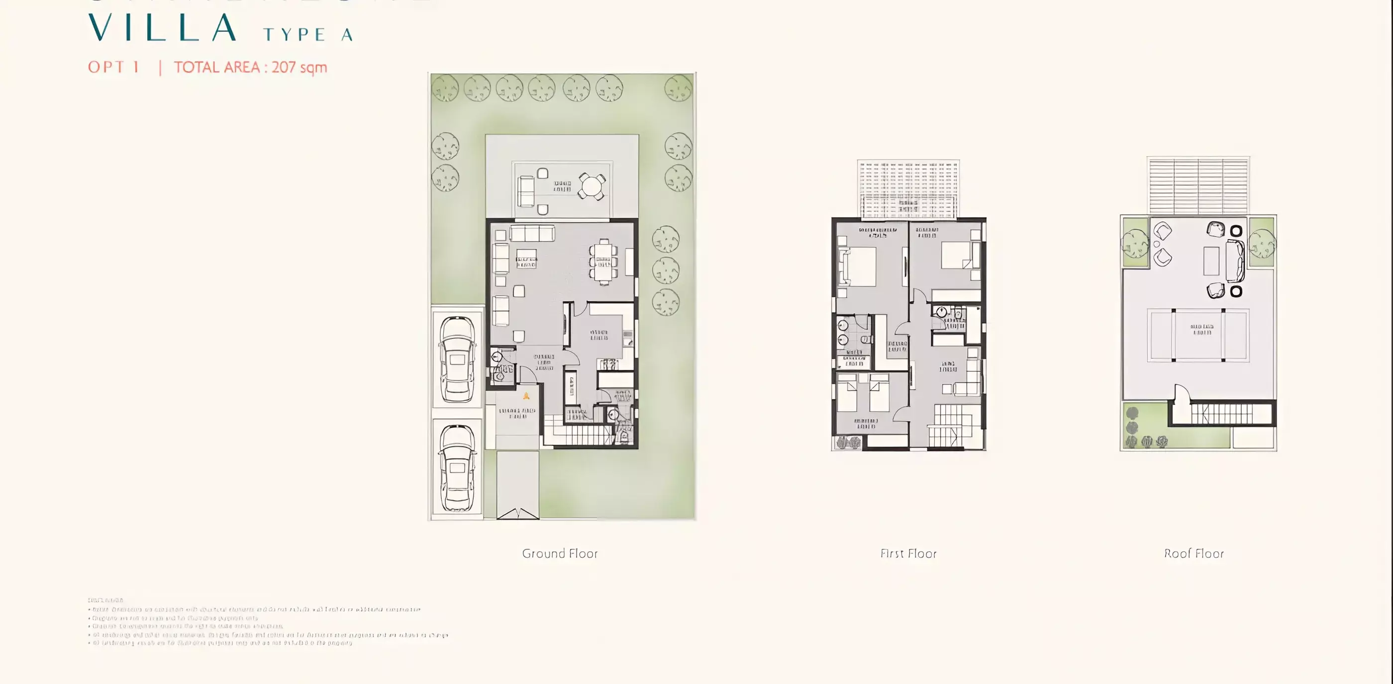 Villa · 3 Bedrooms · 207–236 m² in كمبوند او ويست اكتوبر 2026 Compound O West October 3