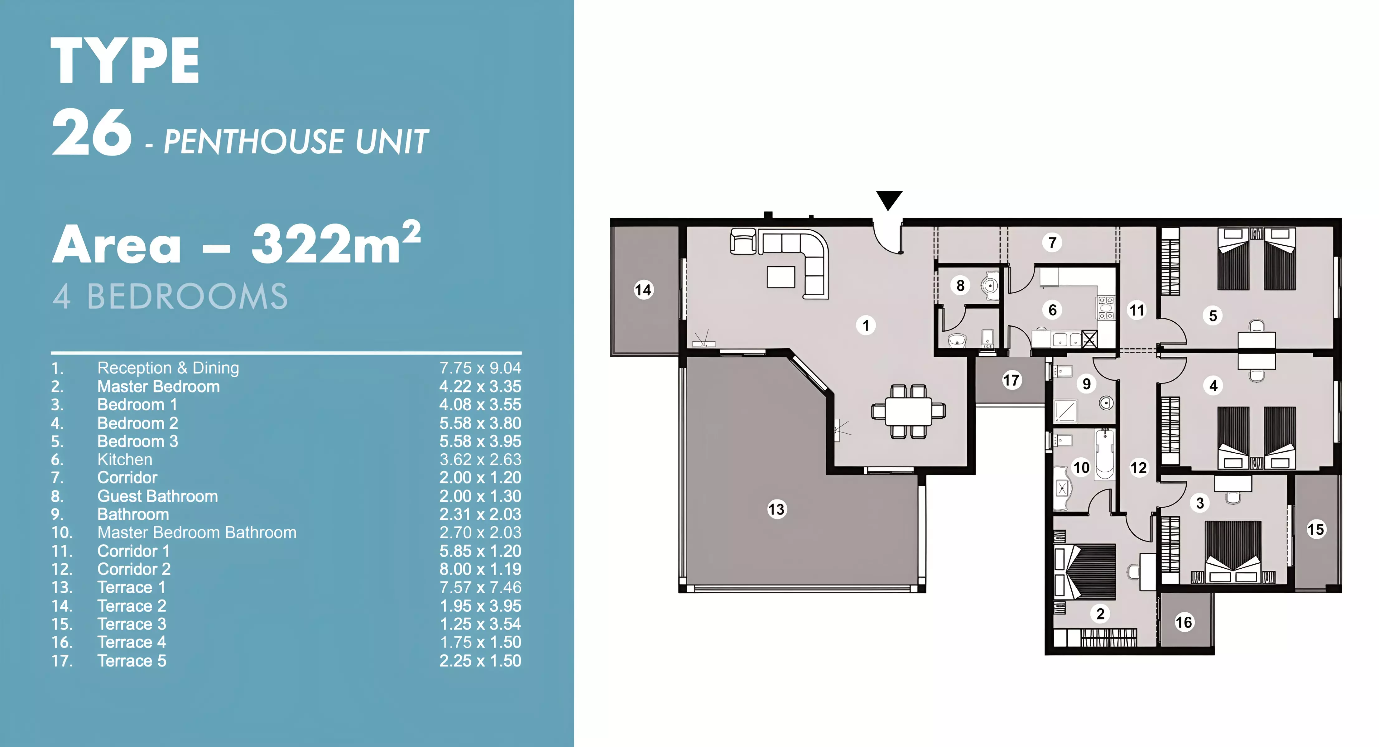 Penthouse · 4 Bedrooms · 322–330 m² in Down Town New El Alamein by City Edge Developments 2