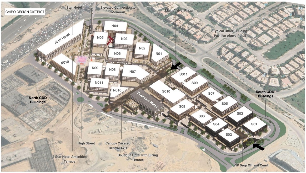 حي التصميم بالقاهرة master plan