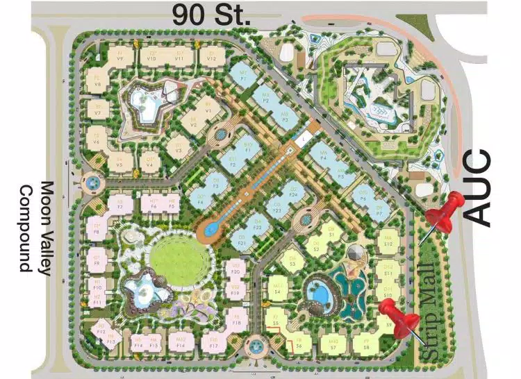كمبوند افينيو التجمع الخامس master plan