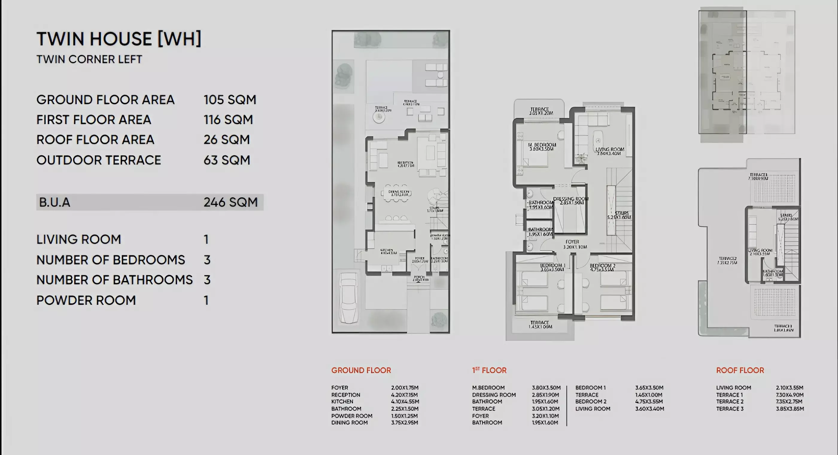 تاون هاوس · 3 غرف · 235–246 م² في كمبوند ليك ويست 4 الشيخ زايد 2026 Compound Lake West 4 Sheikh Zayed