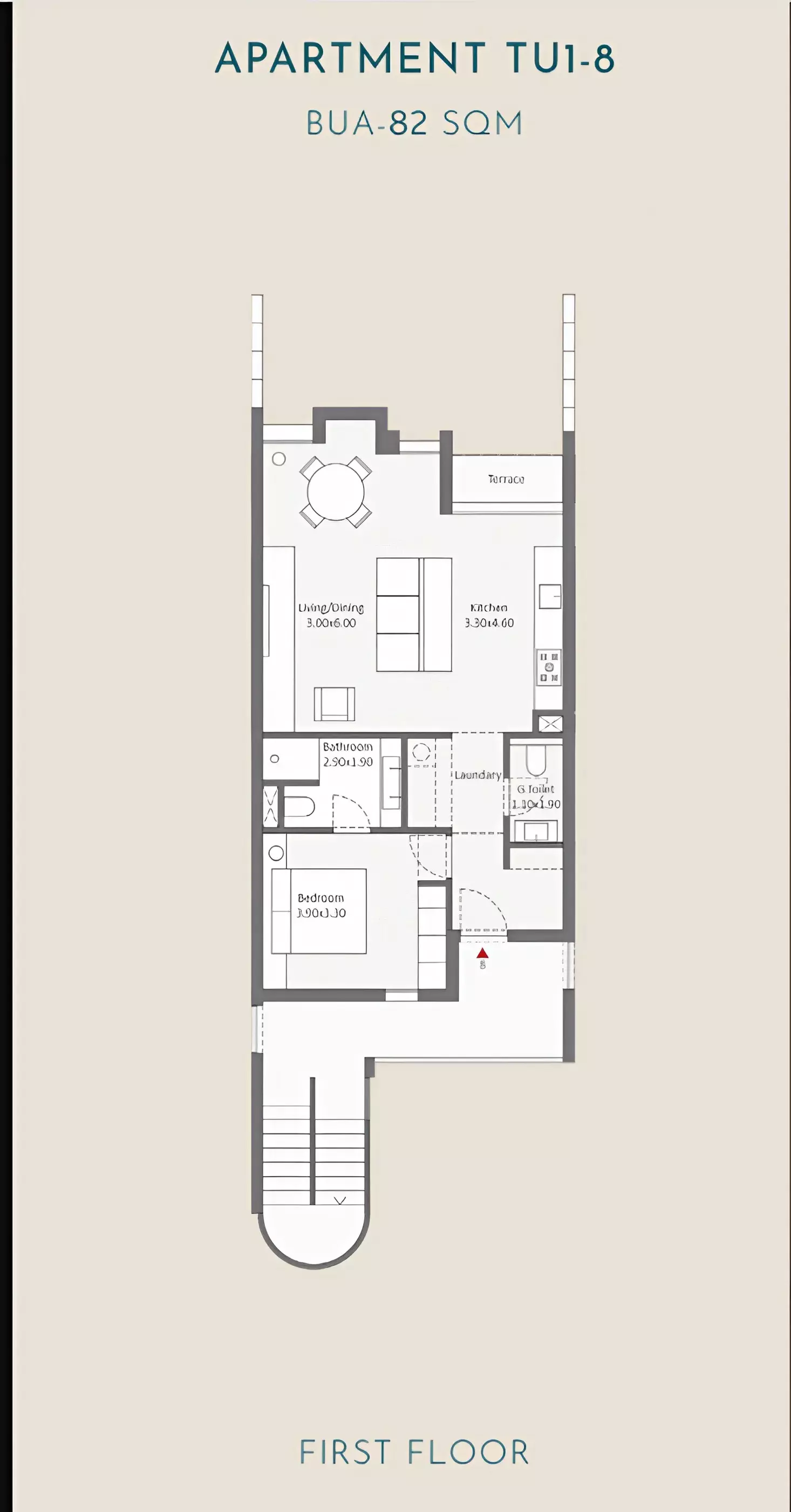 Apartment · 1 Bedroom · 82 m² in Tuban El Gouna 3