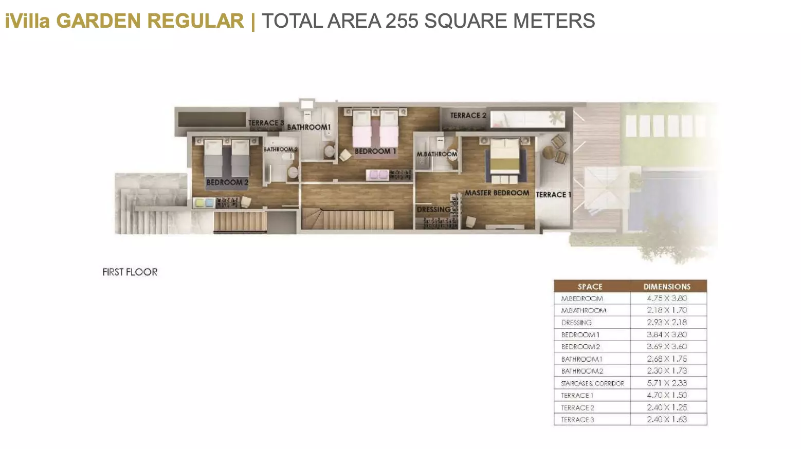 فيلا · 3 غرف · 195–410 م² في Icity Mountain View 4
