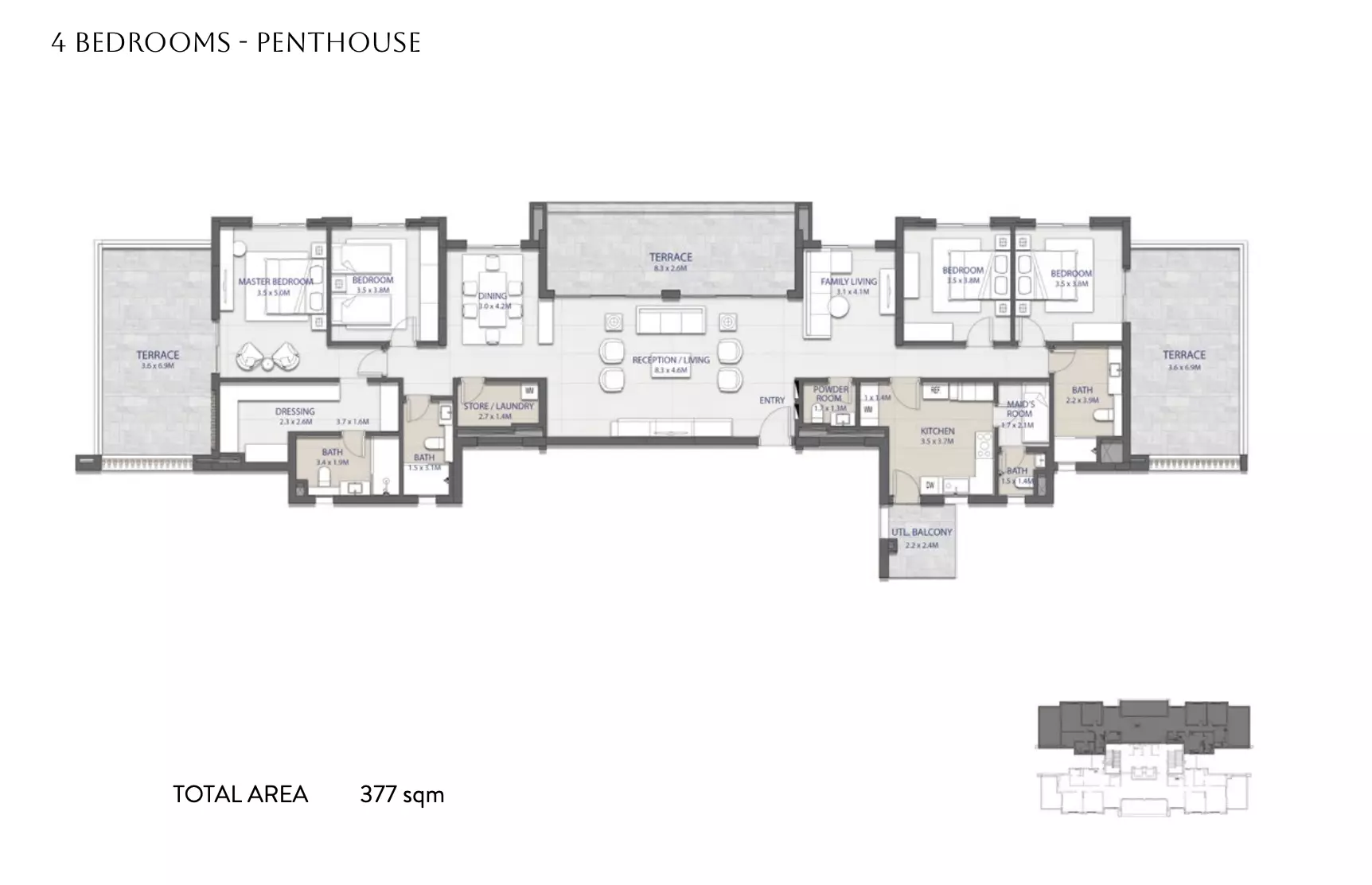 بنتهاوس · 4 غرف · 330–411 م² في Sapphire Golf Residences 4