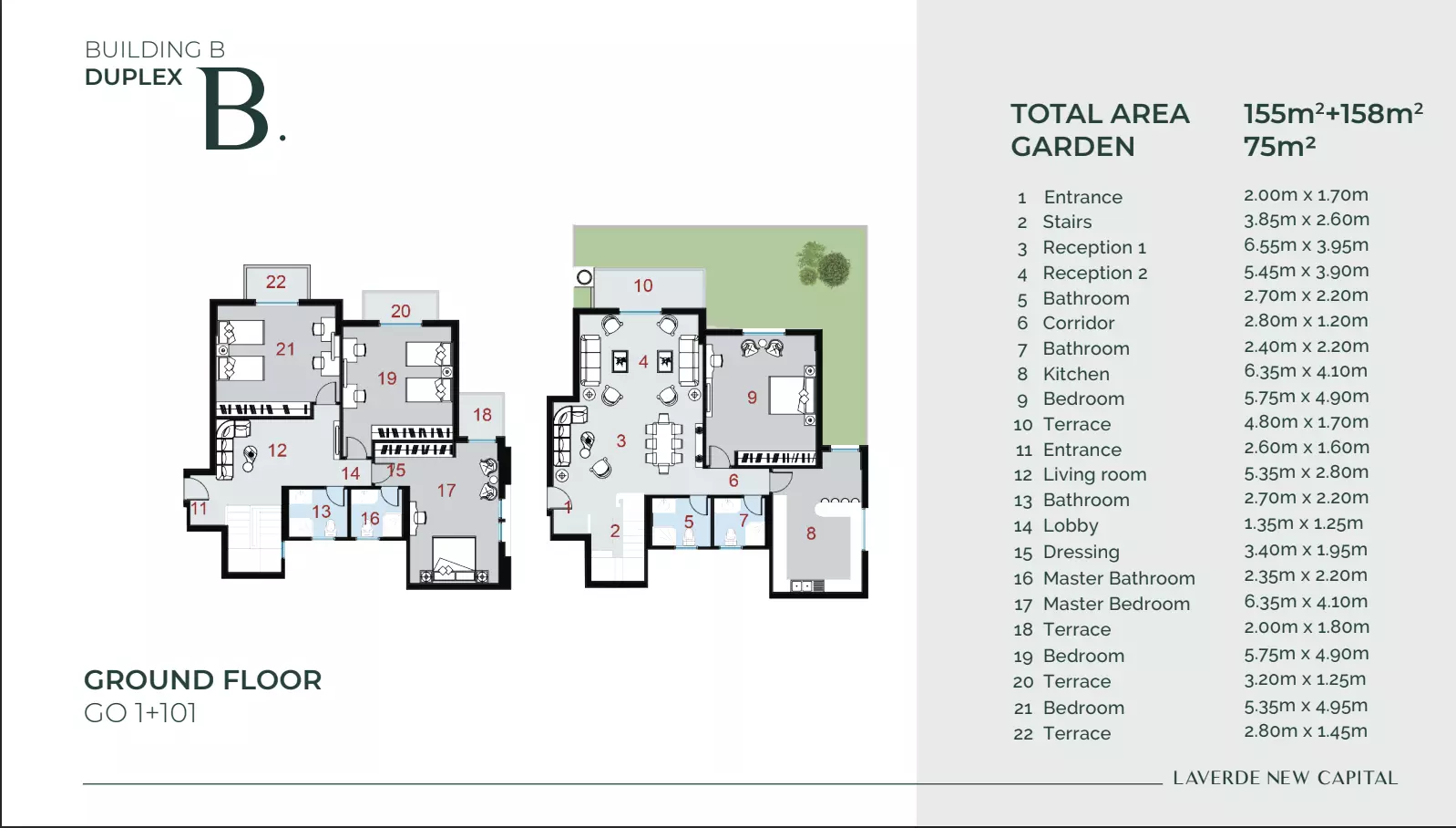 دوبلكس · 4 غرف · 270–313 م² في La Verde New Capital 2