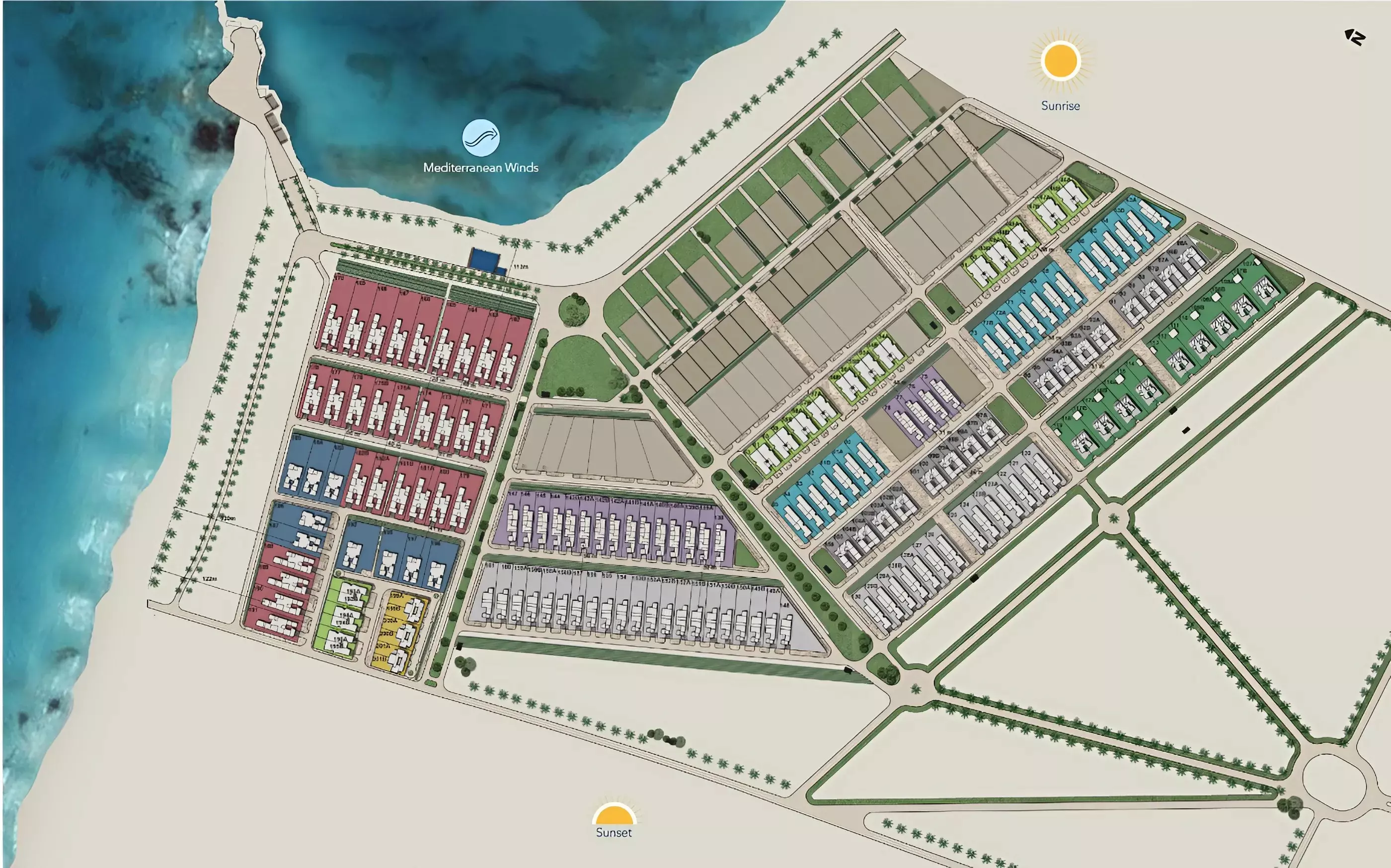 قرية سيزر الساحل الشمالي master plan