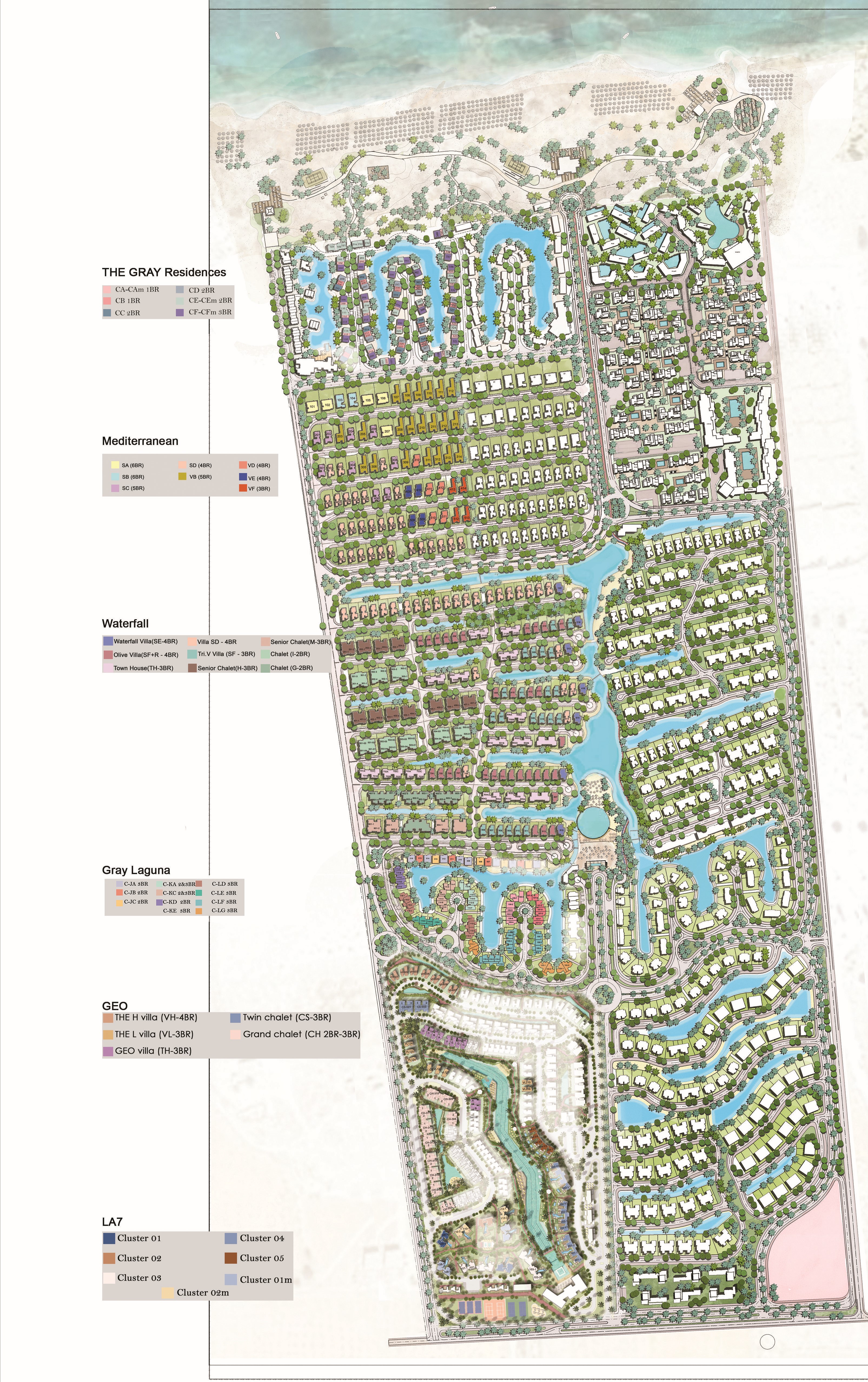 الفيلات المتوسطية master plan