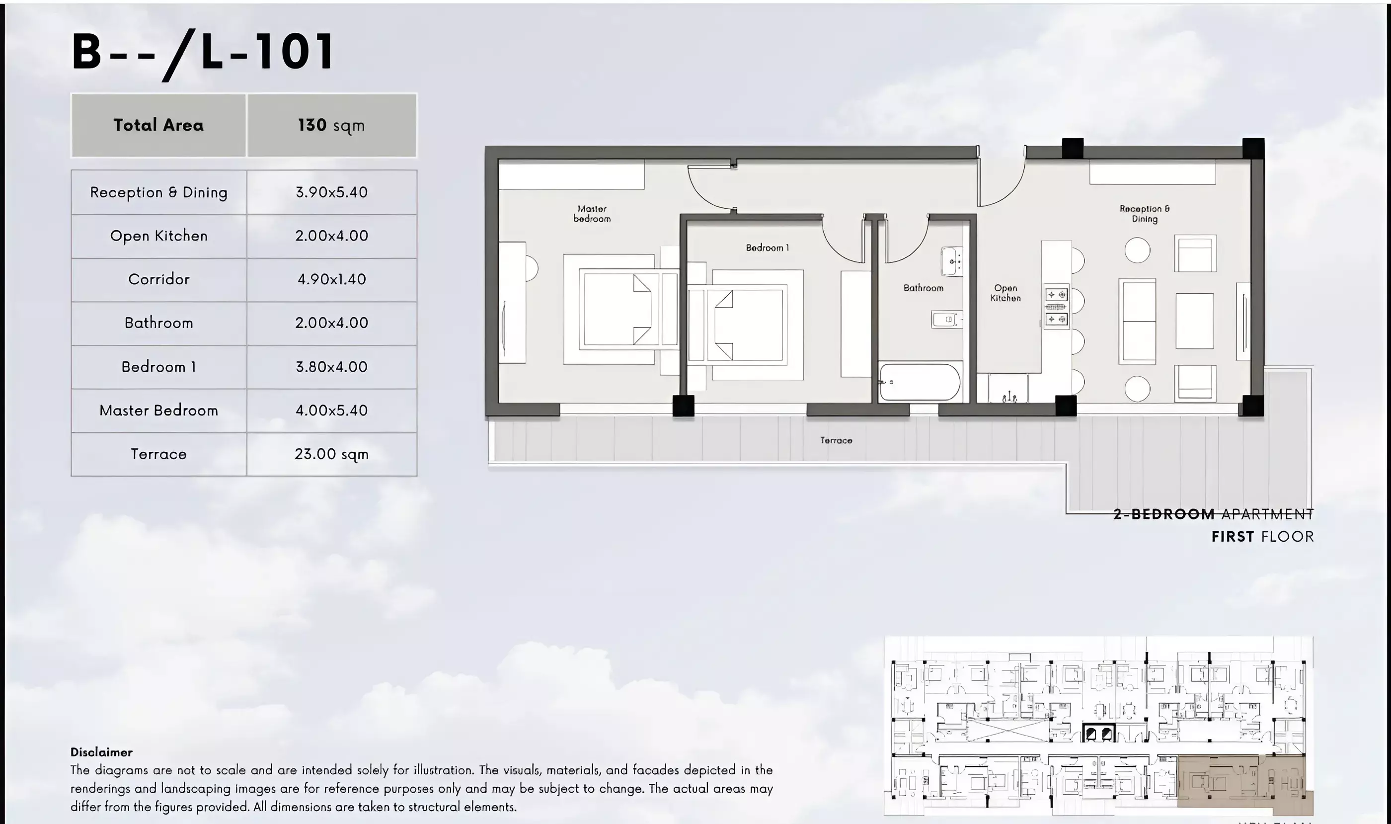 شقة · غرفتين · 127–148 م² في كمبوند كايت ريزيدنس اكتوبر 2026 Compound Kite Residence October 2
