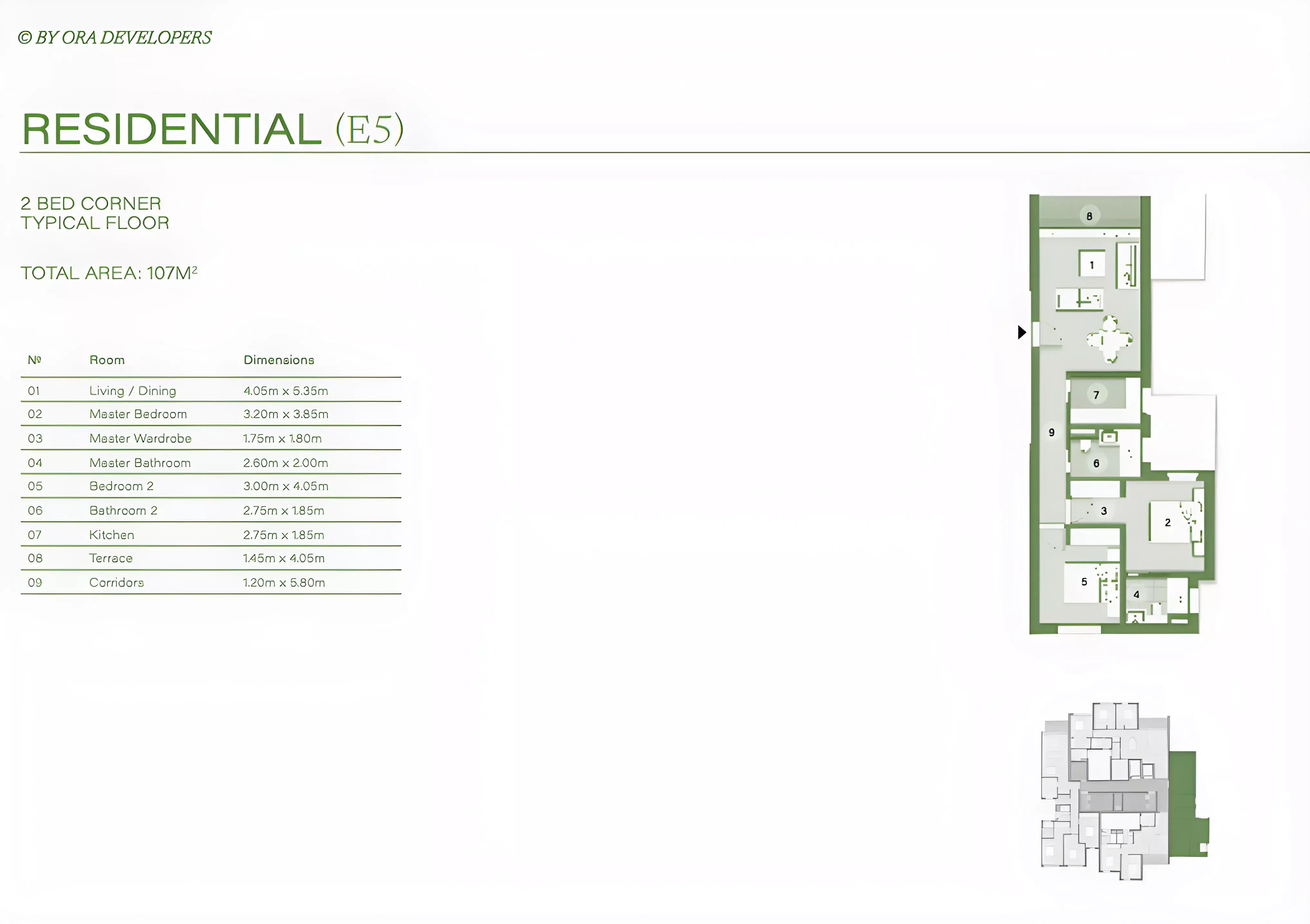 Apartment · 2 Bedrooms · 90–110 m² in Zed West October 4