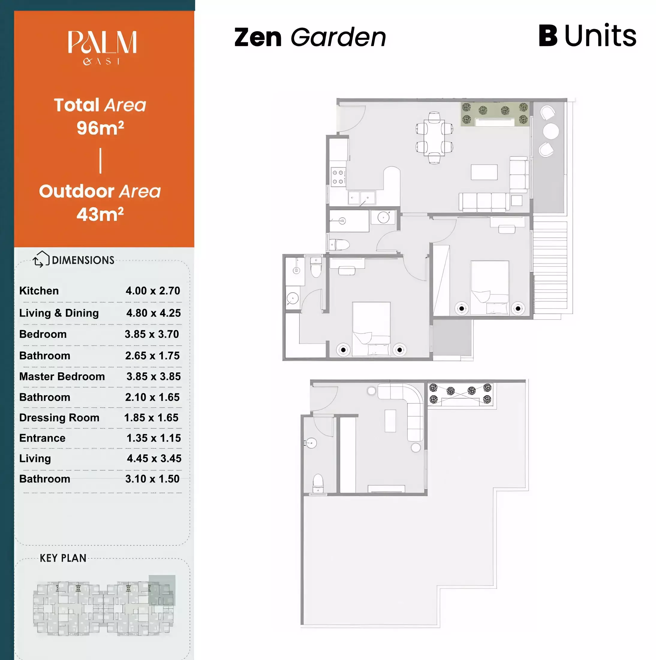 Apartment · 2 Bedrooms · 96–127 m² in Palm East New Cairo Compound by TG Developments 2