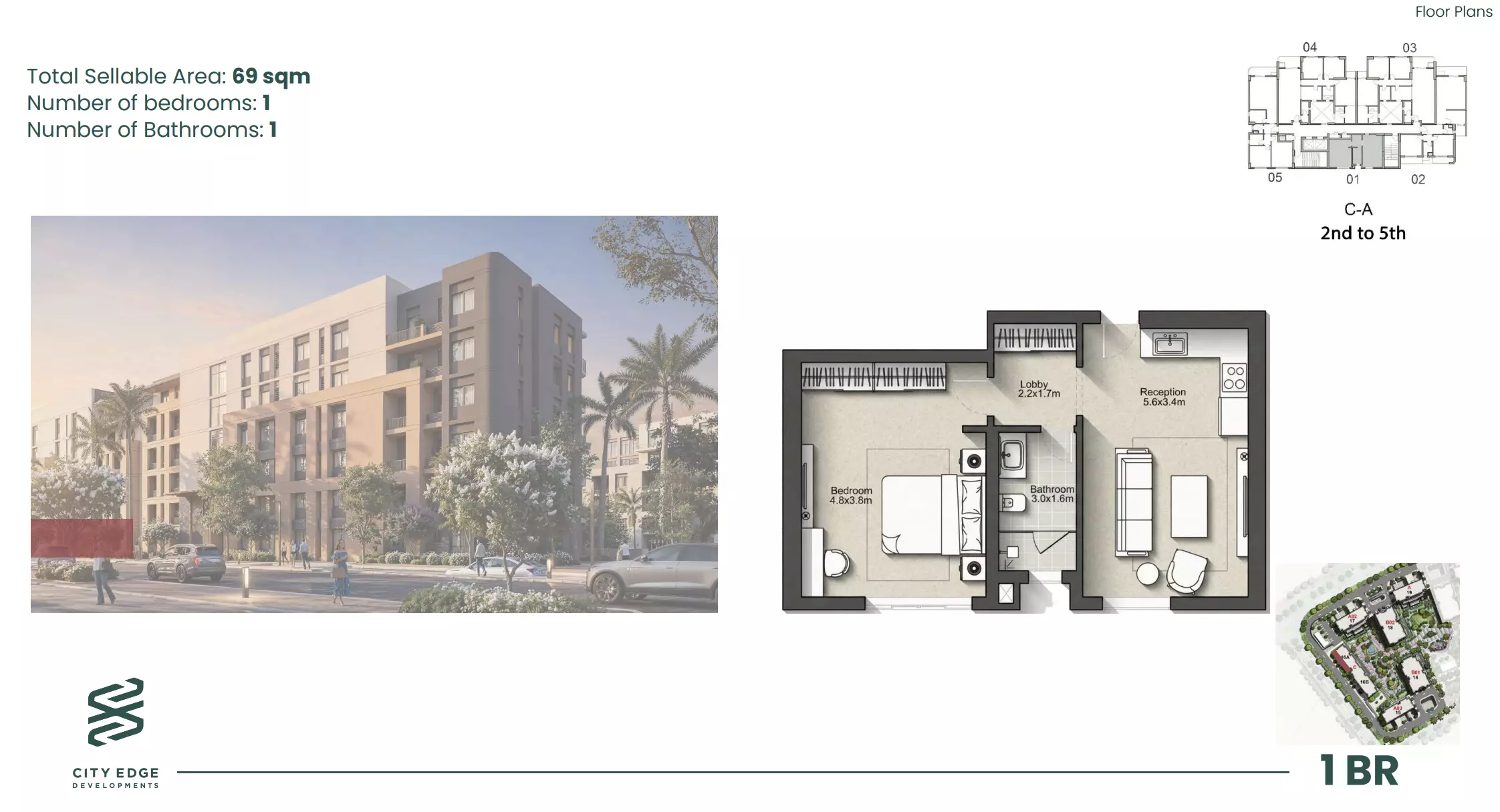 Apartment · 1 Bedroom · 68–69 m² in كمبوند لاش فالي التجمع الخامس 2026 Compound Lush Valley New Cairo 2