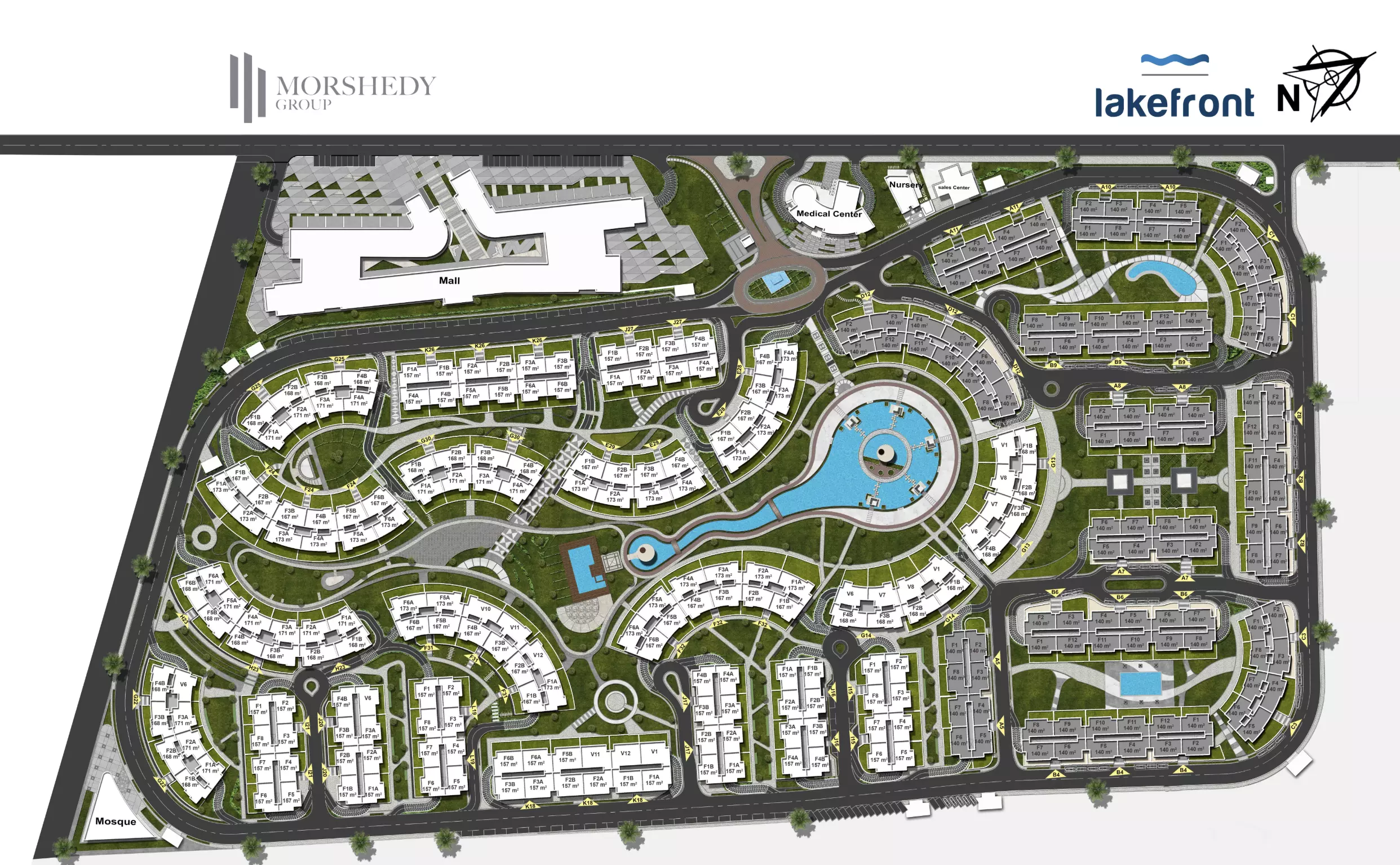 الواجهة البحيرية master plan