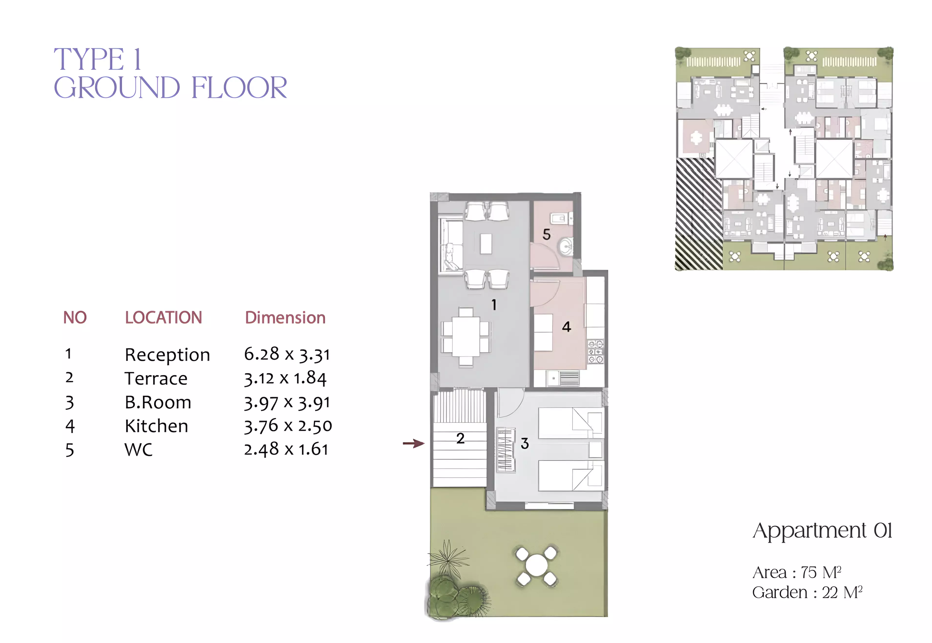 Apartment · 1 Bedroom · 75 m² in كمبوند ايلين التجمع الخامس 2026 Compound Elen New Cairo