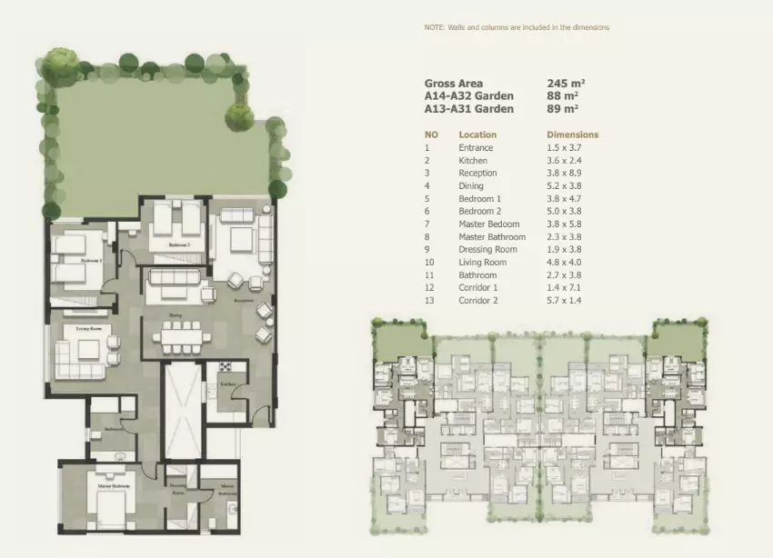 شقة · 3 غرف · 142–245 م² في كمبوند كاسيل لاند مارك العاصمة الادارية 2026 Castle Landmark New Capital