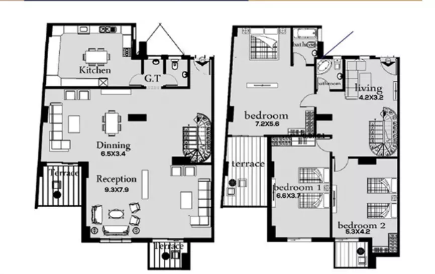 Duplex · 3 Bedrooms · 361–397 m² in كمبوند رودس العاصمة الإدارية 2026 Compound Rhodes New Capital 4