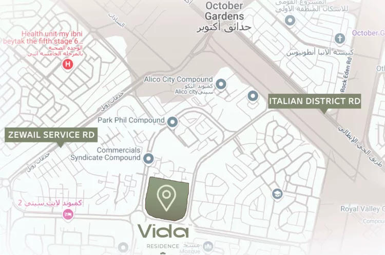 كمبوند فيدا ريزيدنس حدائق اكتوبر master plan
