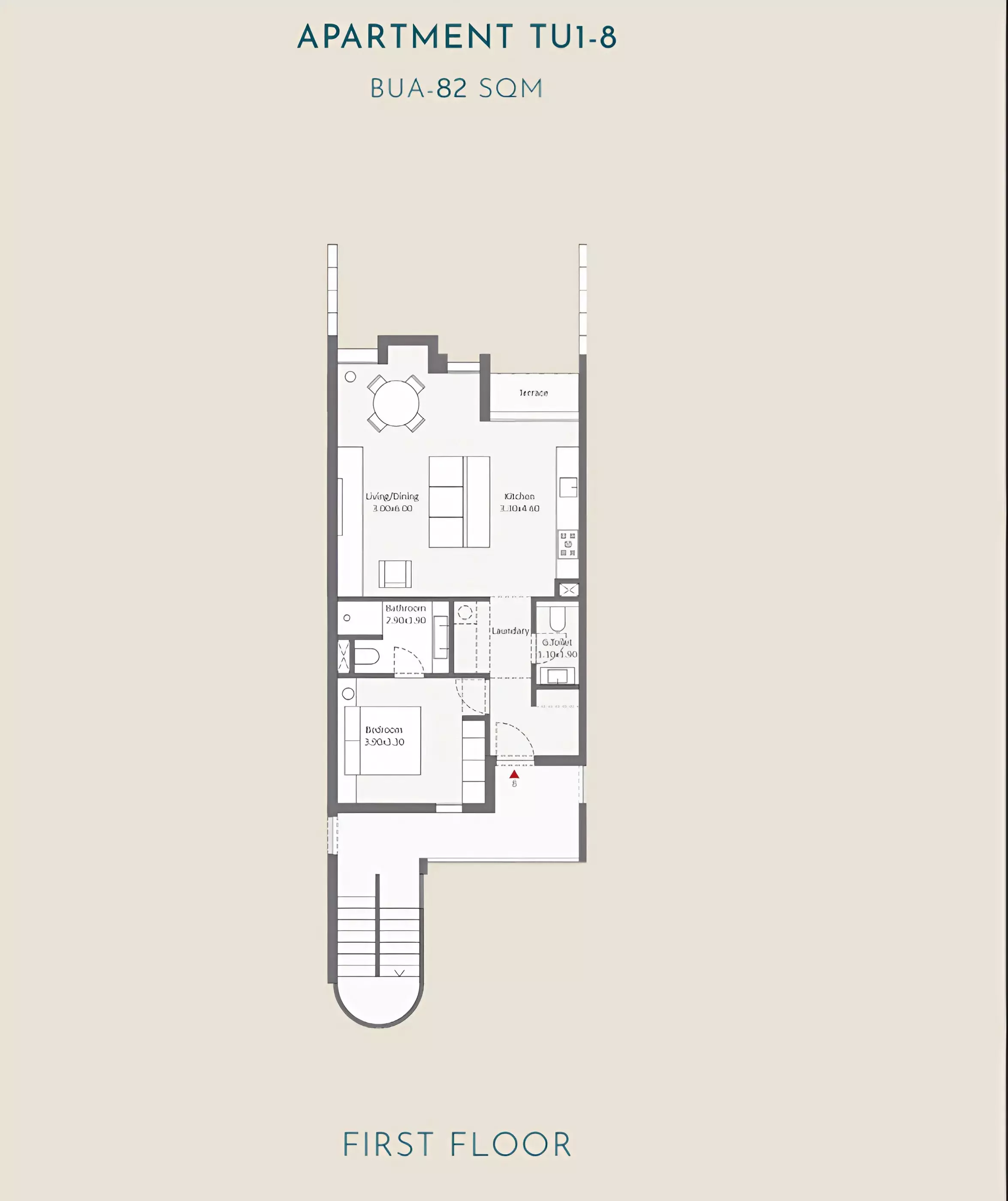 Apartment · 1 Bedroom · 82 m² in Tuban El Gouna 2