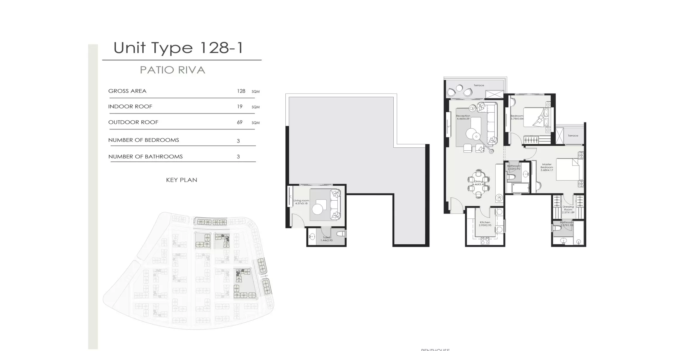 بنتهاوس · 3 غرف · 123–137 م² في El Patio Riva Compound by La Vista 4