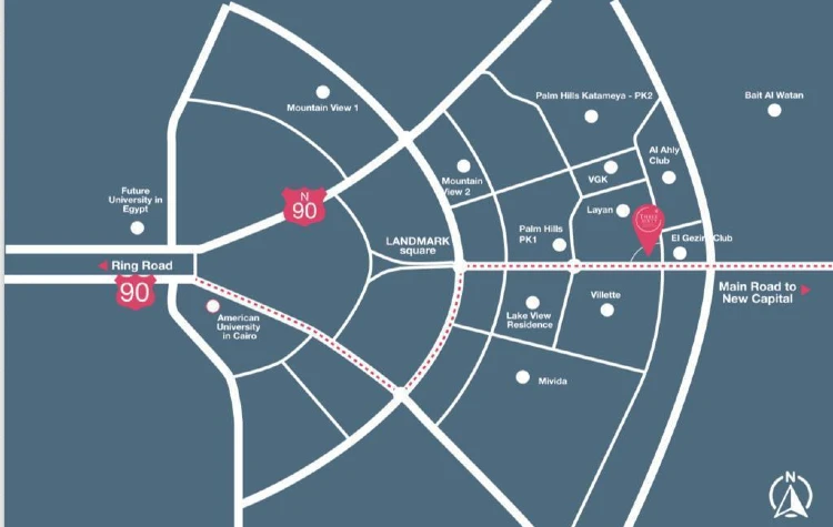 مول ثري سكيستي القاهرة الجديدة master plan