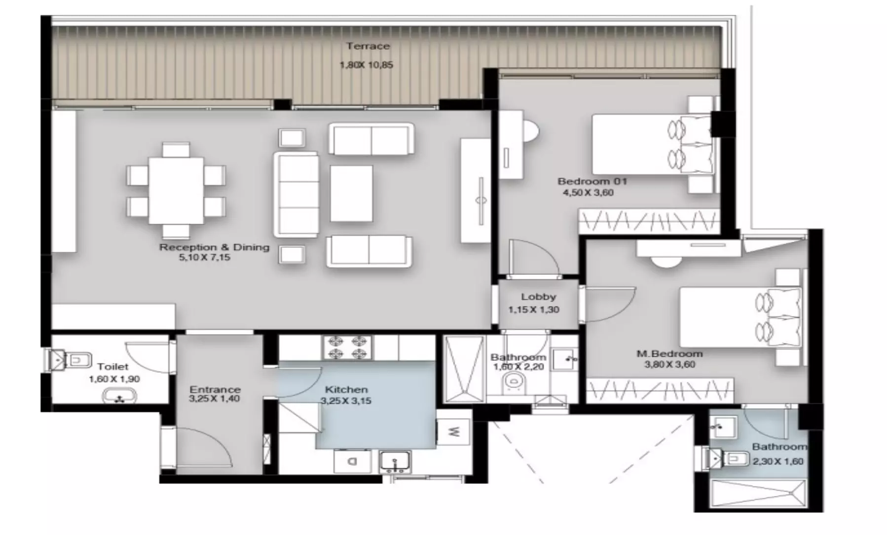 Apartment · 3 Bedrooms · 140–195 m² in كمبوند نجم التجمع السادس 2026 Compound Najm New Cairo 3