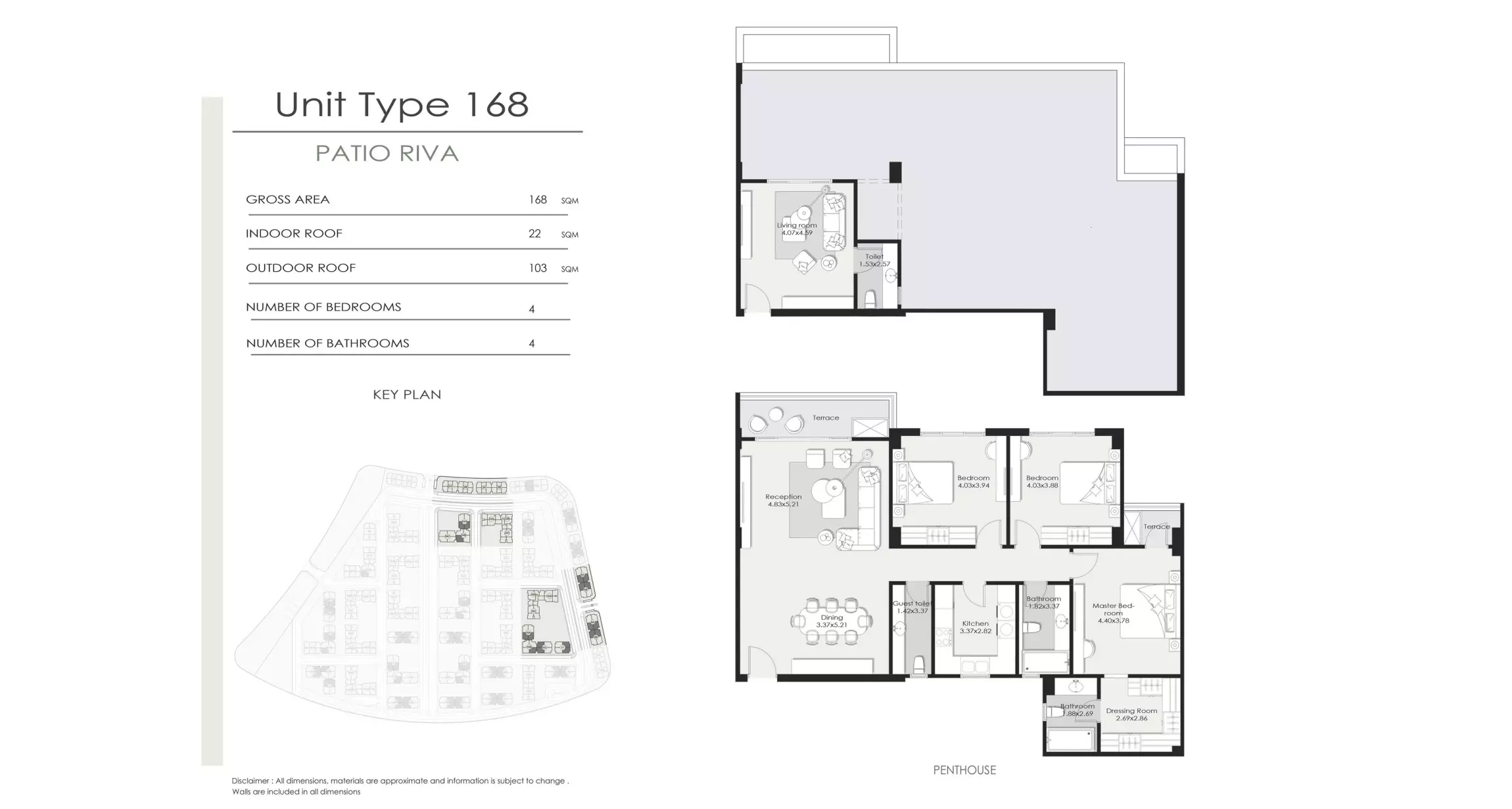 بنتهاوس · 4 غرف · 156–212 م² في El Patio Riva Compound by La Vista 3