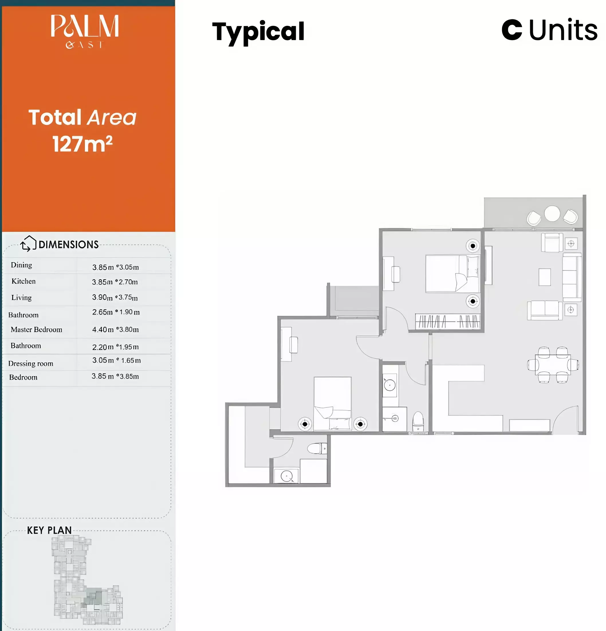 Apartment · 2 Bedrooms · 96–127 m² in Palm East New Cairo Compound by TG Developments 4
