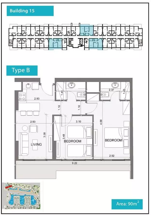 Apartment · 2 Bedrooms · 82–90 m² in Sia Lagoons New Alamein 2