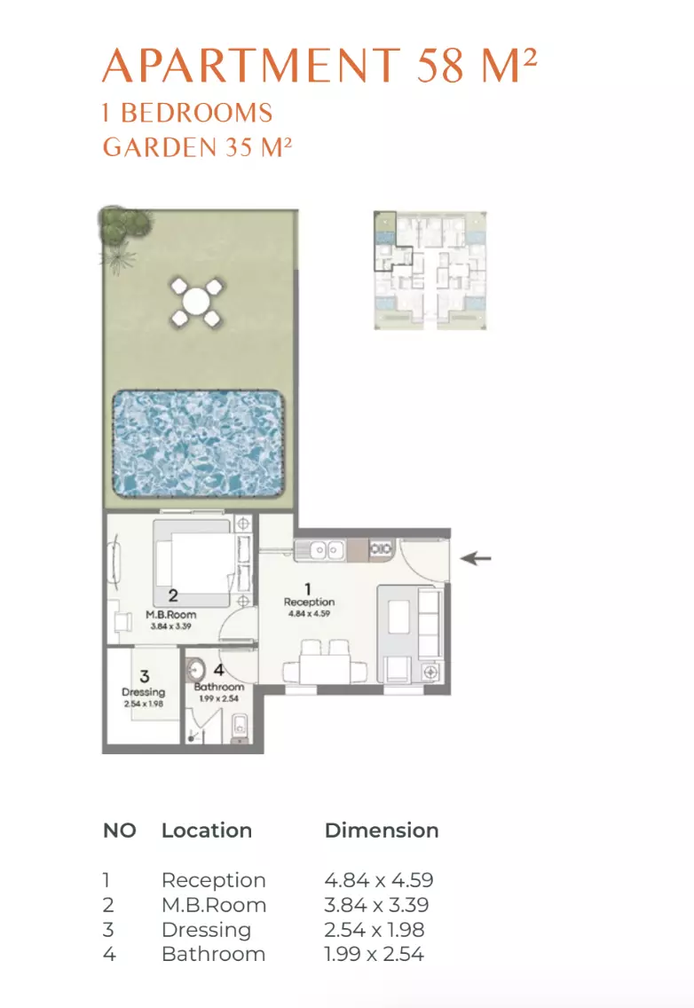 Apartment · 1 Bedroom · 58–105 m² in Canyon8 2