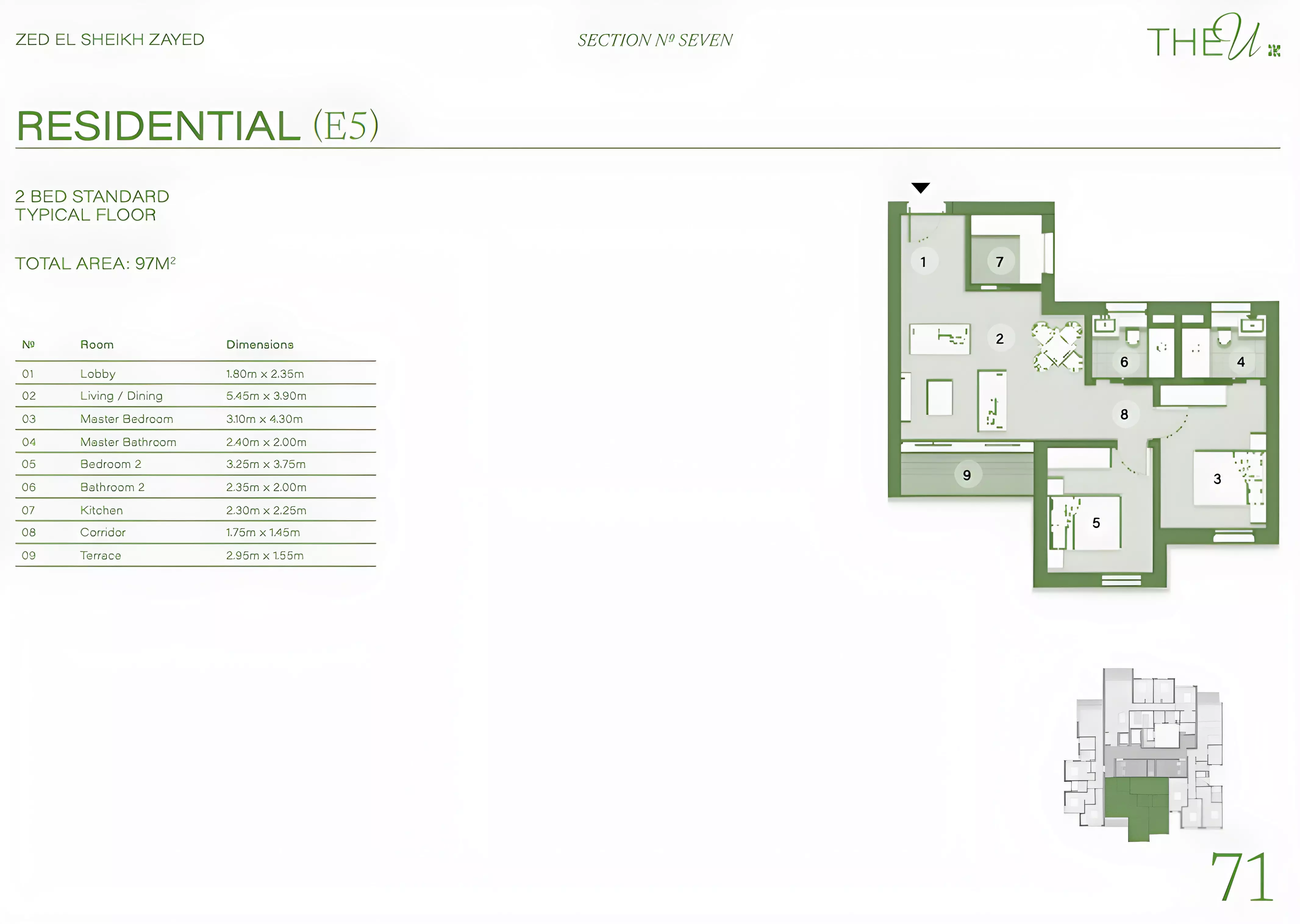 Apartment · 2 Bedrooms · 90–110 m² in Zed West October 2