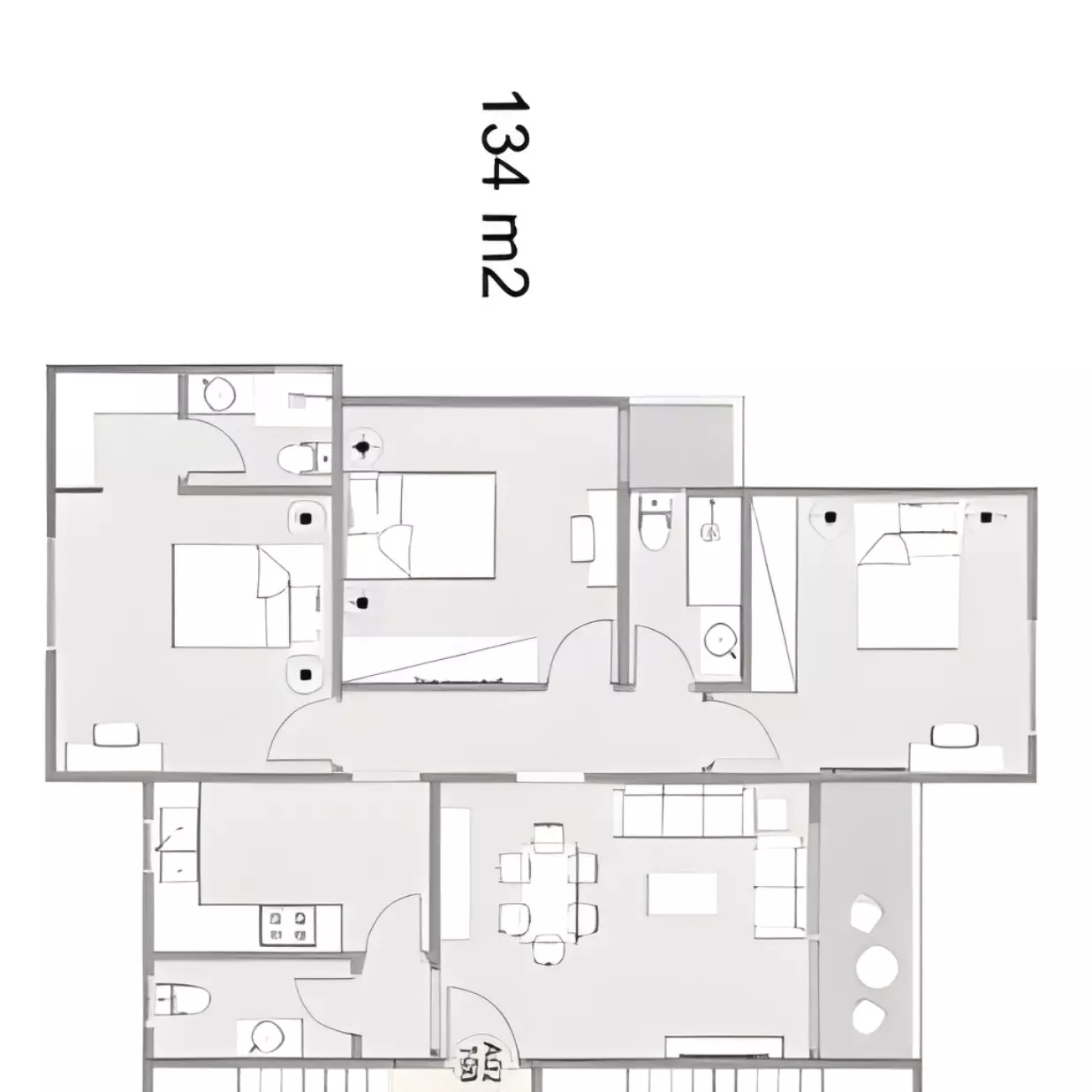 Apartment · 3 Bedrooms · 134 m² in كمبوند تو جيزر التجمع الخامس 2026 Compound To-Gther New Cairo
