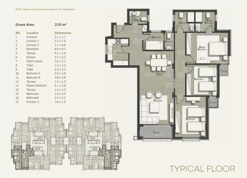 شقة · 3 غرف · 142–245 م² في كمبوند كاسيل لاند مارك العاصمة الادارية 2026 Castle Landmark New Capital 4