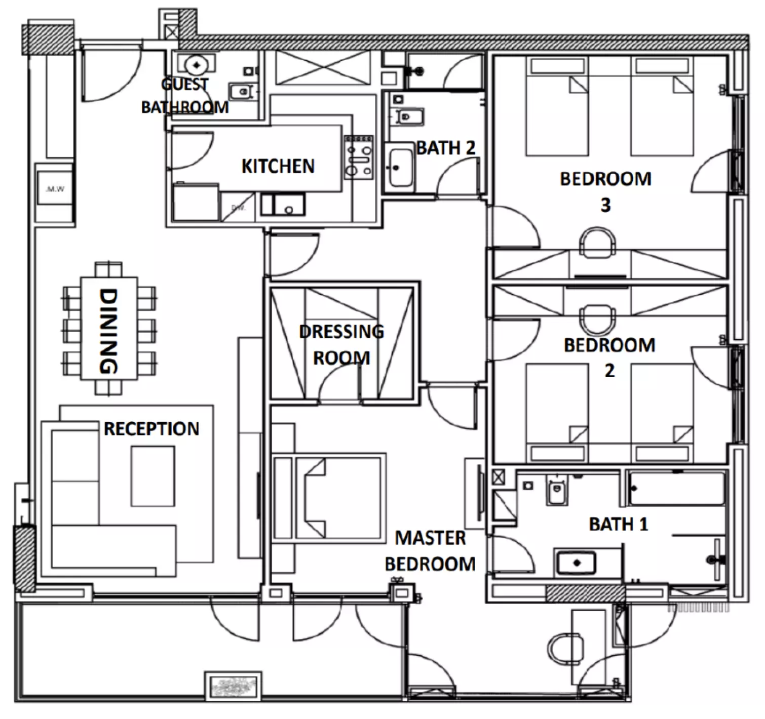 Apartment · 3 Bedrooms · 177–244 m² in Canal Walk Island 3