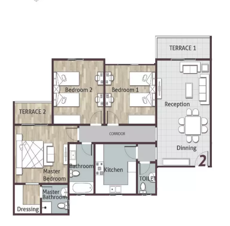 Apartment · 3 Bedrooms · 146–237 m² in Sueno 2
