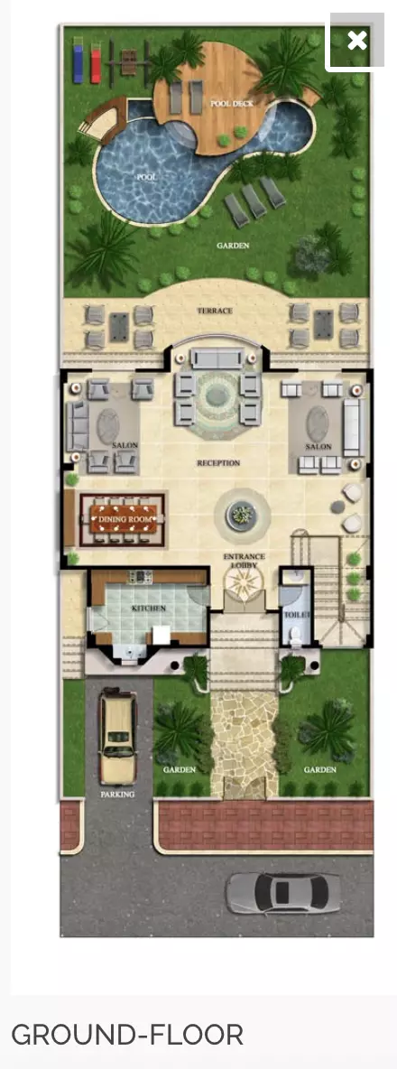 تاون هاوس · 4 غرف · 280 م² في Katameya Gardens New Cairo by NEST Developments