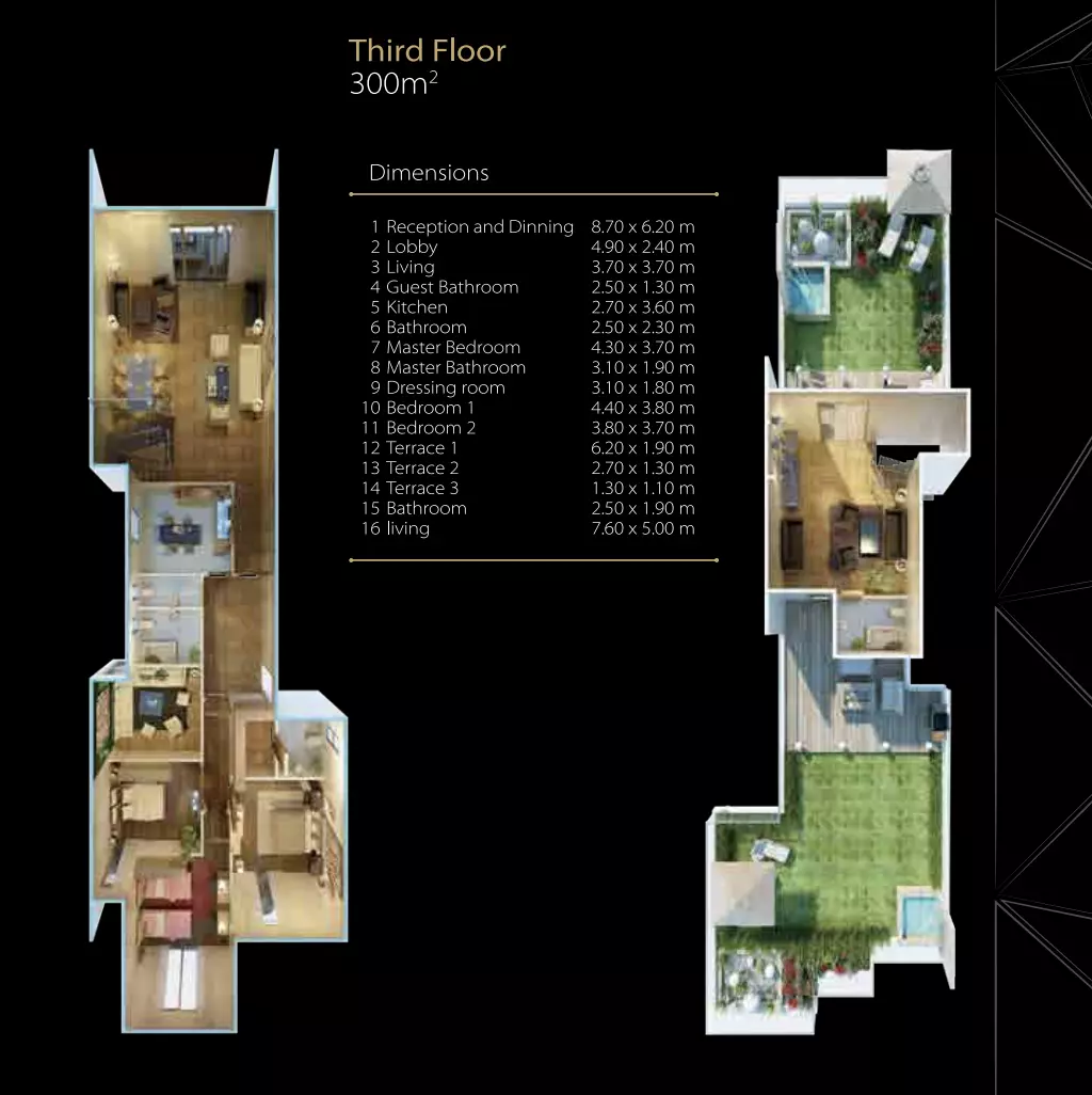 Penthouse · 4 Bedrooms · 255–300 m² in Midtown East 2